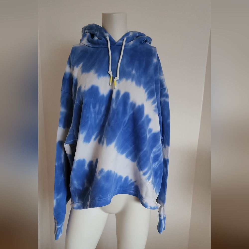 Lightly Worn Tory Burch Blue Tie-Dye Women's Hoodie